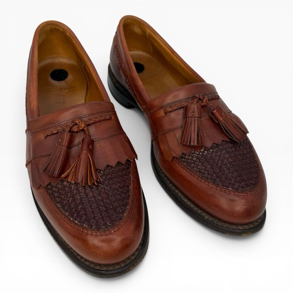 Allen Edmonds Shoes Mens sz 8 D Cody Kiltie Tassel Leather Loafers Brown